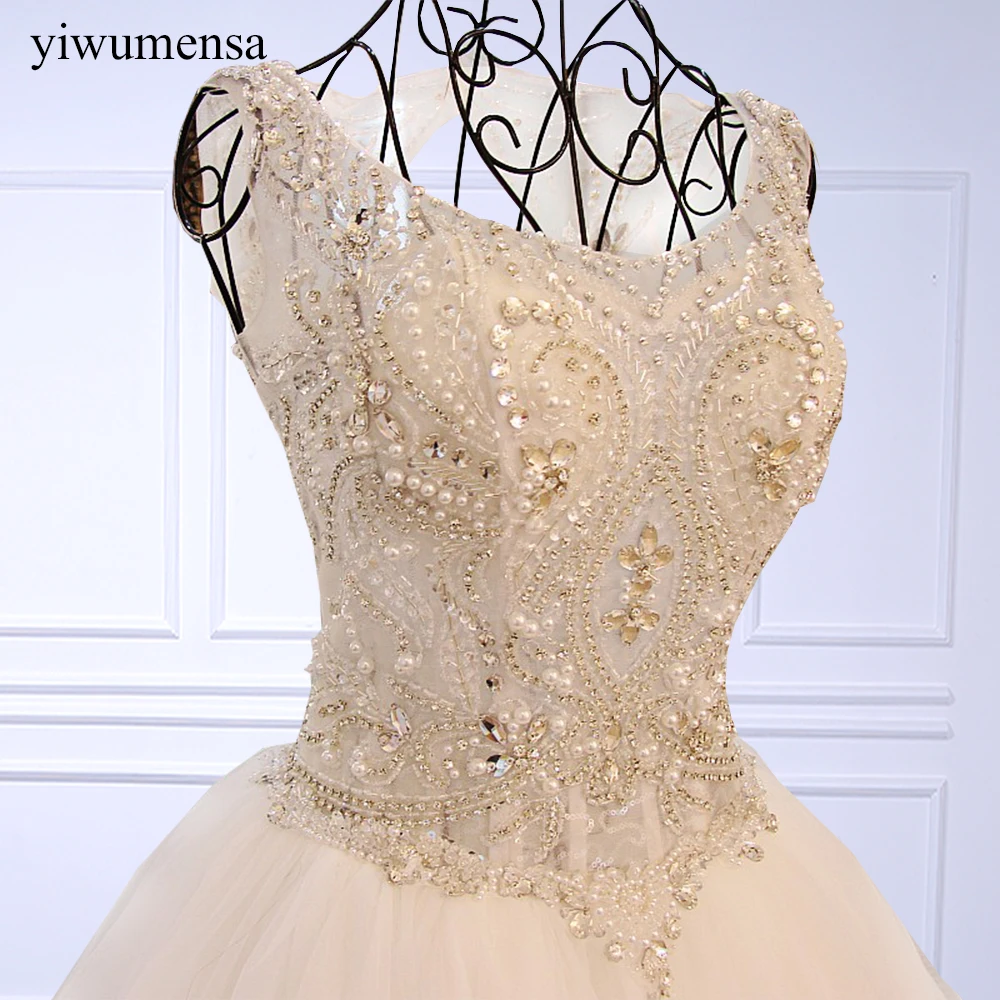 

yiwumensa Vestido de Noiva Luxury High-Grade beaded Vintage Ball Gown Wedding Dresses 2018 Wedding Gowns Bride Dress brautkleid