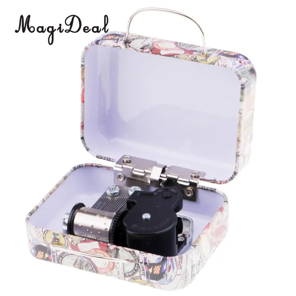 MagiDeal Play 'Innocent' Luggage Suitcase Wind-up Miniature Music Box for Girls Christmas Gift