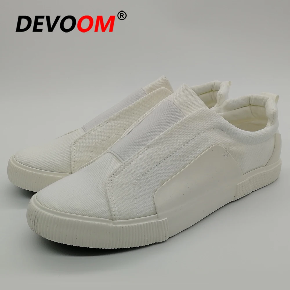

Fashion Retro Fabric White Shoes Man New Summer Breathable Slip on Casual Shoes Men Black Solid Canvas Shoes Lightweight Loafers