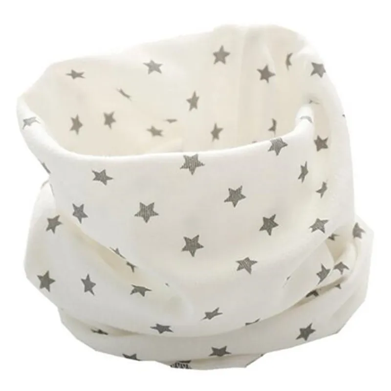 white star Новинка; сезон осень-зима; шарф из хлопка для девочек; Детский шарф; нагрудный шарф для мальчиков и девочек с круглым кольцом; милый детский шарф с воротником; Bufandas - Цвет: white star