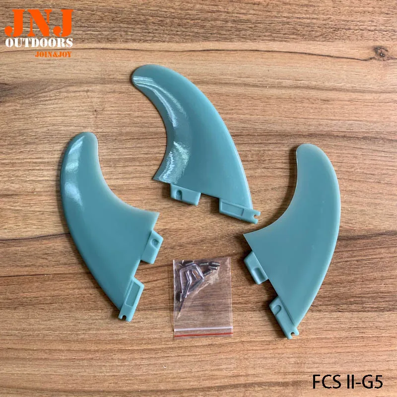 

surfboard thruster fcs 2 G5 fins made by fiberglass and plastic