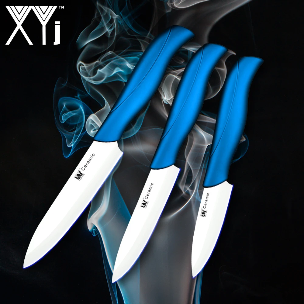 XYj 3 Pieces Ceramic Knife Kitchen Cooking Knife Set Tools Colorful