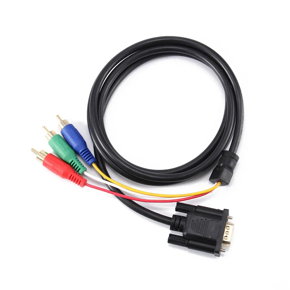 Недавно 1 5 м VGA до 3 RCA свинцовый Соединительный кабель для ТВ ПК ноутбука