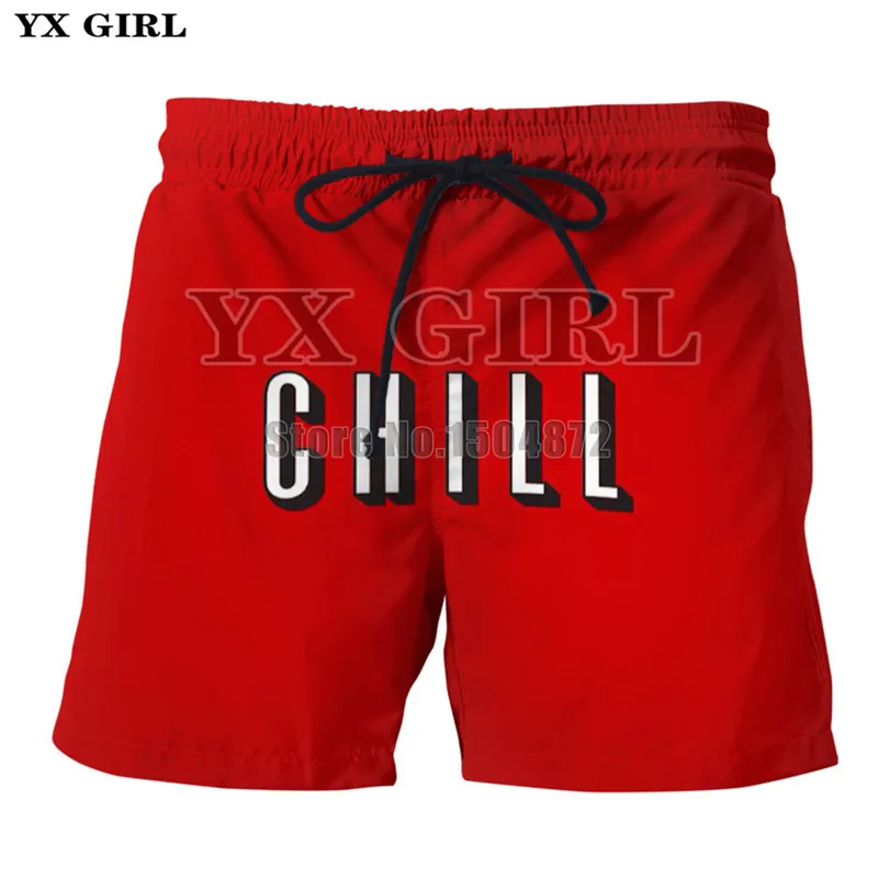 Ух для девочек 3d с короткими карман брюки для Для мужчин Для женщин Красный Рубашки домашние Chill Пляжные шорты удобные Jogger Фитнес унисекс
