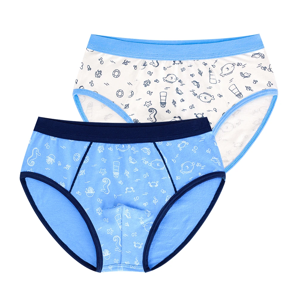 Cartoon Striped Shorts Panties 2 Pcs/lot Cotton Kids Underwear Teenager