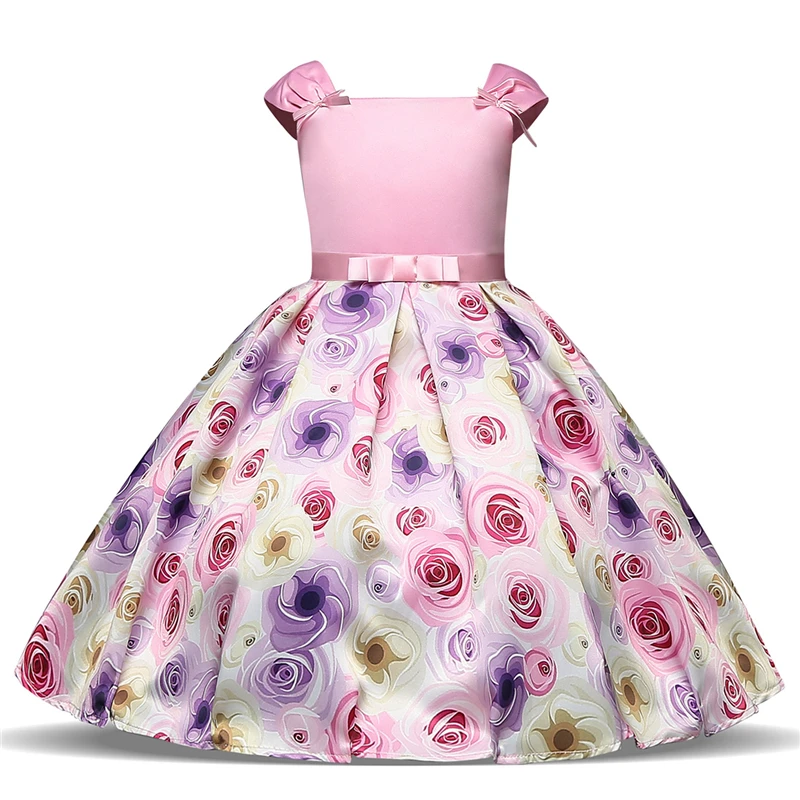 Pink Flower Christmas Girl Dress Children Clothing Princess Party Kids Formal Dresses for Girls Costume Wedding Dress 2-8 Years Pink Flower Christmas Girl Dress Children Clothing Princess Party Kids Formal Dresses for Girls Costume Wedding Dress 2-8 Years