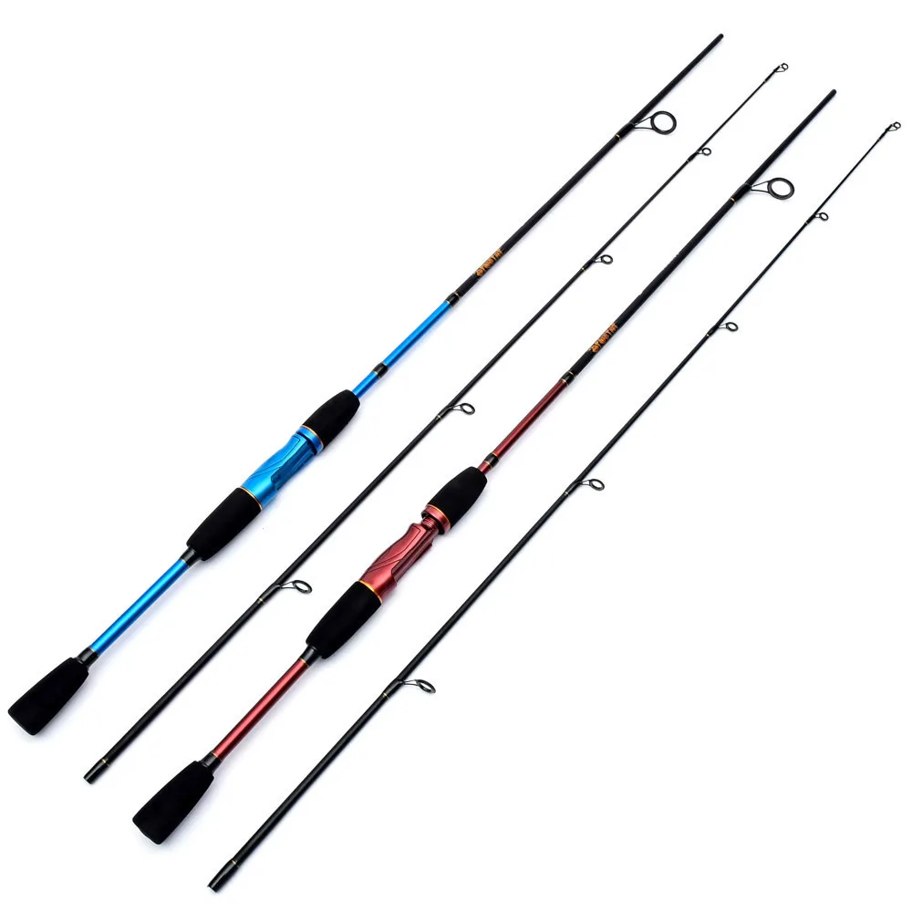 1.8M Lure Fishing Rods M Power Blue / Red Portable Carbon Fiber Fishing