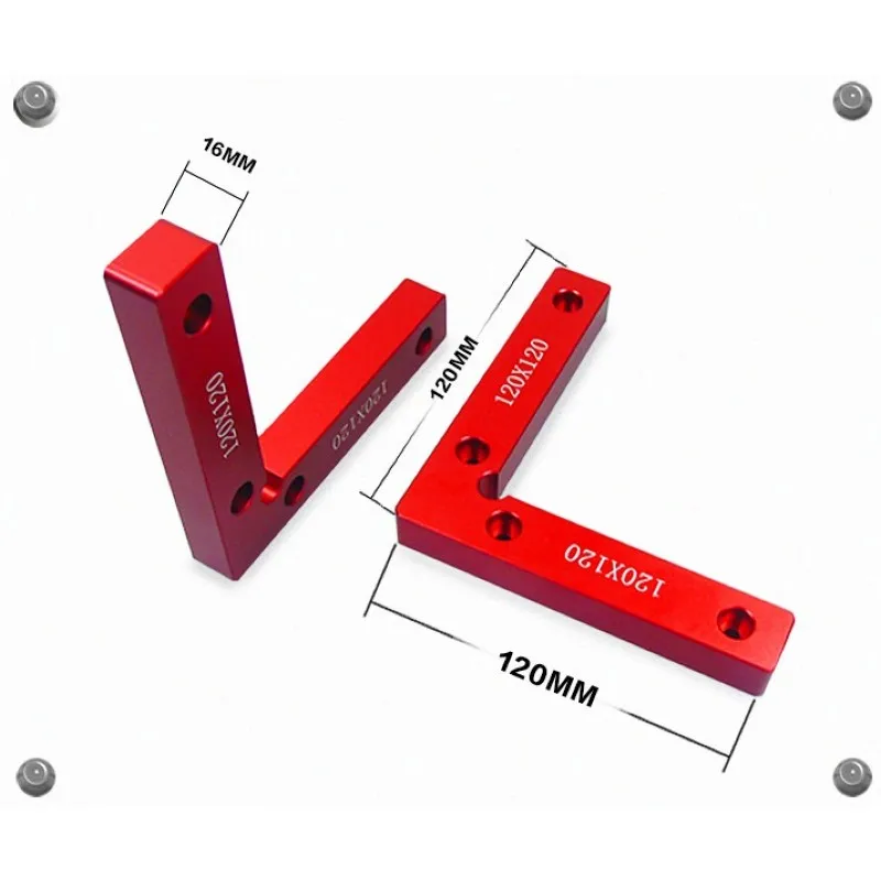 Из 2 предметов 90 градусов позиционирования квадраты правой Раздвигающиеся зажимы Деревообработка плотник Tool120x120mm L блок квадратный алюминия с коробкой