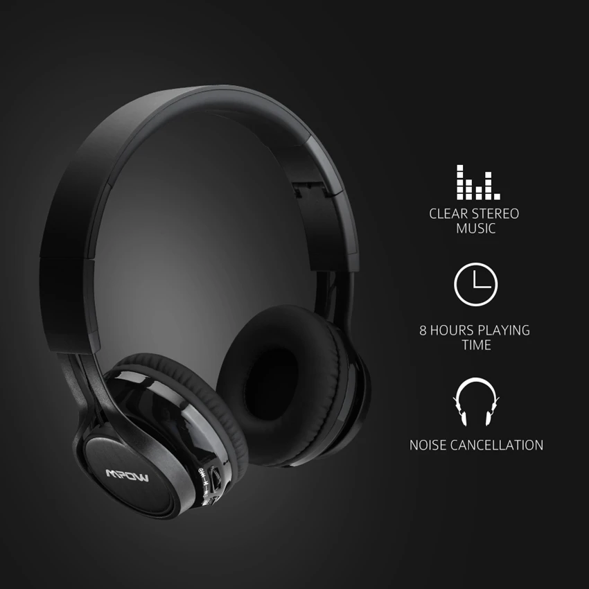 Mpow Thor Foldable Over Head Wireless Bluetooth 4 1 Headphones With Carrying Case 8h Playing Time For iPhone Xiaomi Android SONY