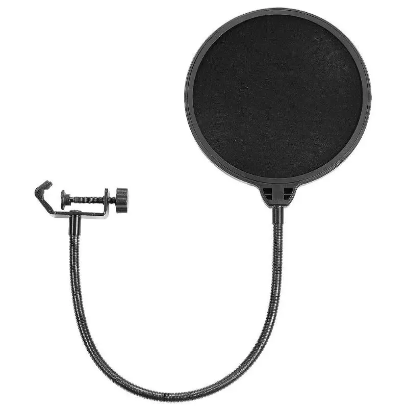 

New Flexible Mic Wind Screen Pop Filter Portable Studio Recording Speaking Singing Condenser Microphone Filter Mount Mask