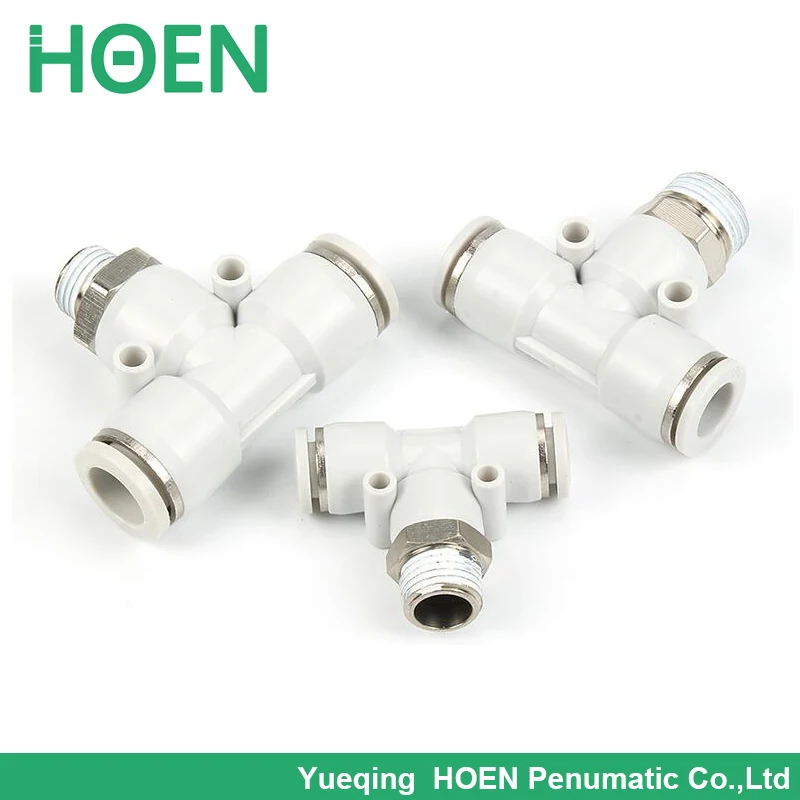 

PB12 02 PB T Type Threaded Tee Push-in Fitting 12mm joint pipe 1/4" Thread Air Quick Conneactor Pneumatic Air Fittings PB12-02