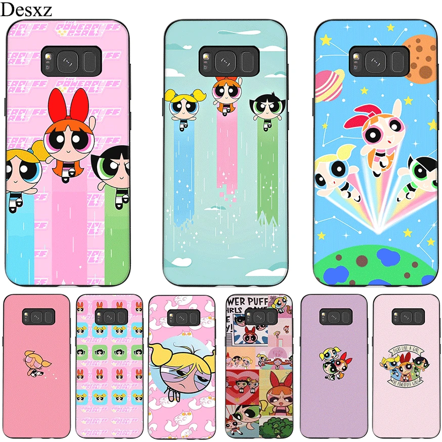 

TPU Mobile Phone Case For Samsung A10 A20 A30 A40 A50 A60 A70 A7 A8 A9 A6 A5 A3 J6 Cover The Powerpuff Girls Colorful Cute Shell