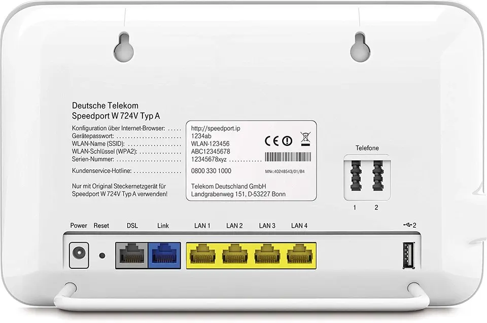 Huawei Speedport W724V ADSL ADSL2 +/VDSL2/DSL модем/маршрутизатор SIP VoIP DLNA + NAS 802.11b/g/n/AC домашний