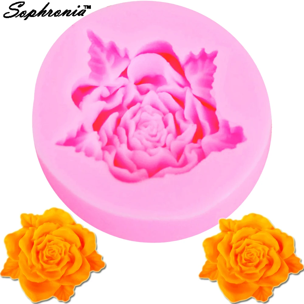 

10 шт./компл. M108 Роза 3D силиконовая форма Шоколадные конфеты 10 шт.
