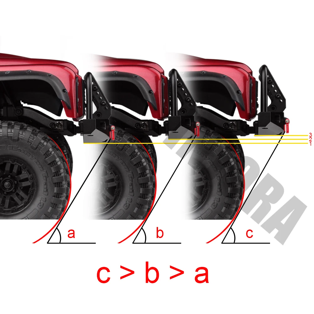 INJORA Adjustable Metal Front Bumper for 1/10 RC Crawler Traxxas <br />TRX4 Defender Axial SCX10 SCX10 II 90046 90047-in Parts