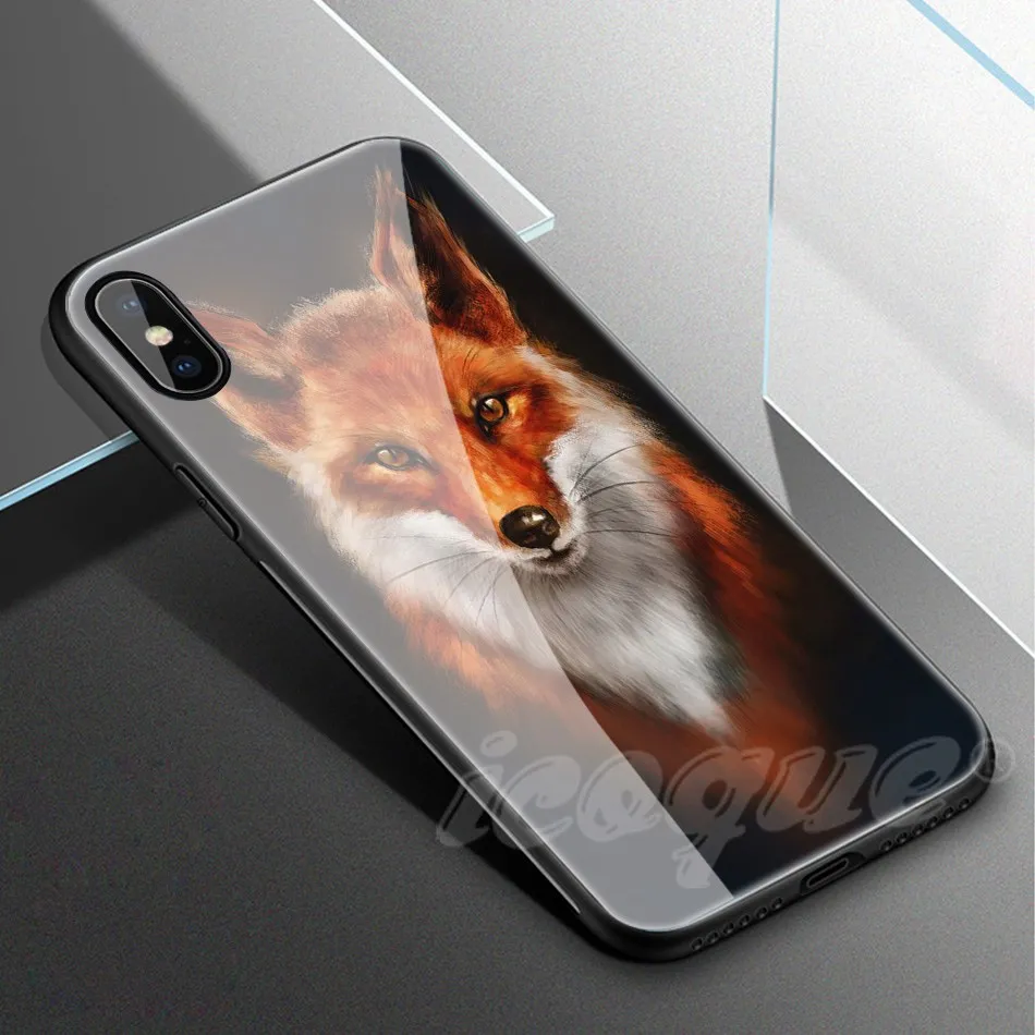Animal Case for iPhone X 8 Plus Luxury iphonex Coque Glass Phone Cases for iPhone 8 Plus X 7 6s 6 Plus Case Silicone Cute Cover (15)