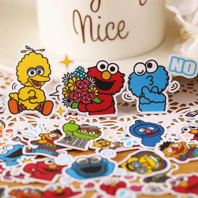 

40pcs/pack new Creative Self-made cute Sesame Street Scrapbooking Stickers Decor Sticker Classic Toys for kids baby gift