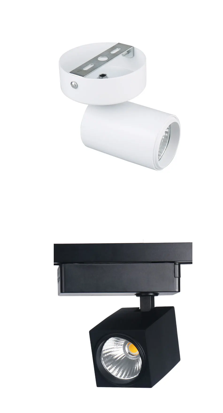 LED Track Light Suqare Round Rail Ceiling 12W Spot Lights Clothes Shoes Store Windows Exhibition Spotlights Showrooms Lighting (5)