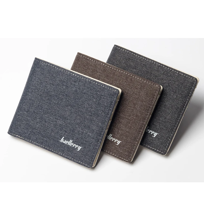 

Wallet Man Canvas Credit Card Holder Men Business Casual Male Purse Cotton Linen Short Coin Pocket Zipper Maschio Portafoglio
