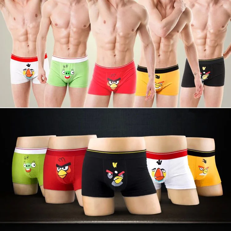 Горячая бренд сексуальная мужская нижнее белье мультфильм Underware хлопок мужские