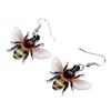 Bonsny Acrylic Flying Honey Bee Insect Earrings Big Long Dangle Drop Novelty Animal Jewelry For Women Girls Ladies Teens Gift ► Photo 3/5