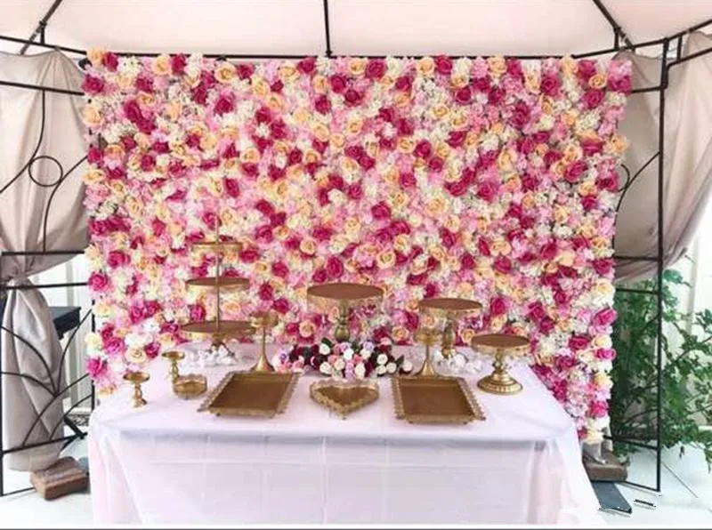 2.3MX2.3M Wedding Flower Wall Stand Black Iron Folded Pipe Flower Frame