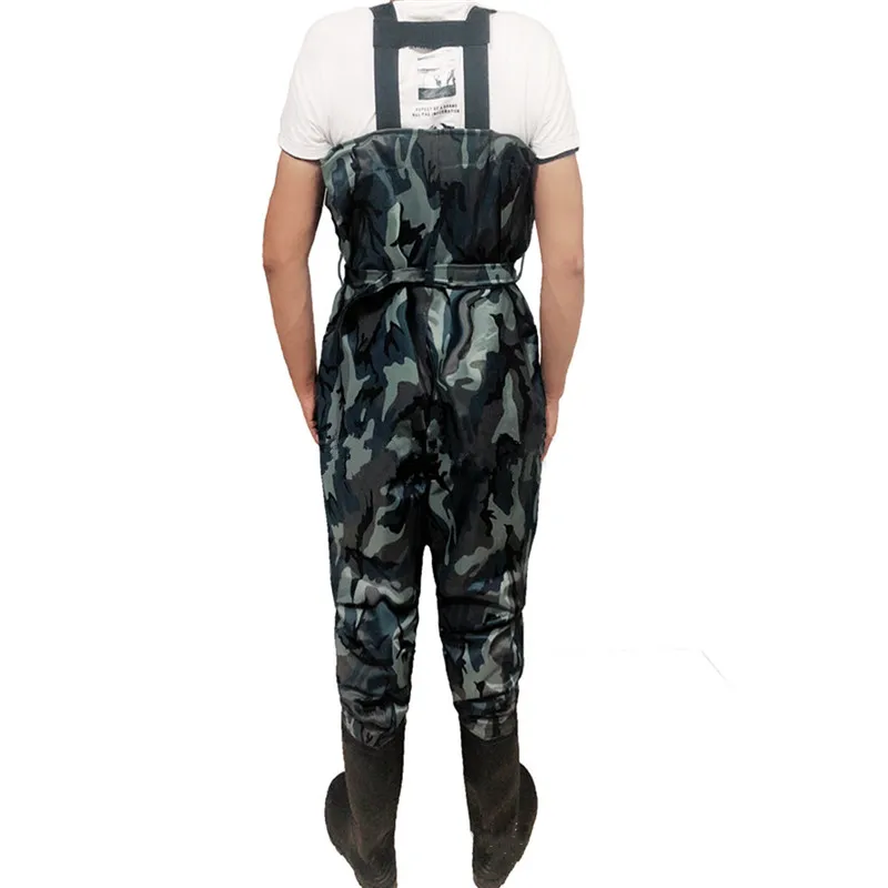 Alta-salto camuflagem 0.34mm pesca waders impermeável náilon