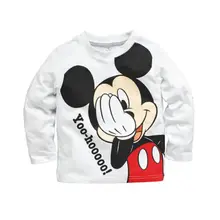 Hot Sale Baby Girls Boys Kids Cartoon Long Sleeve Minnie Mouse Blouses Tops Shirt Hoodie Baby Kids Autumn Winter Clothes Tops