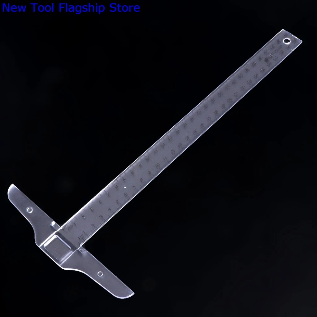 

12'' 30cm Plastic Metric T Square Double Side Ruler Tool Measurement Measuring