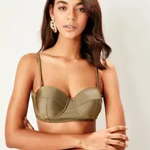 Бикини-топ Trendyol Haki на молнии TBESS19MN0123