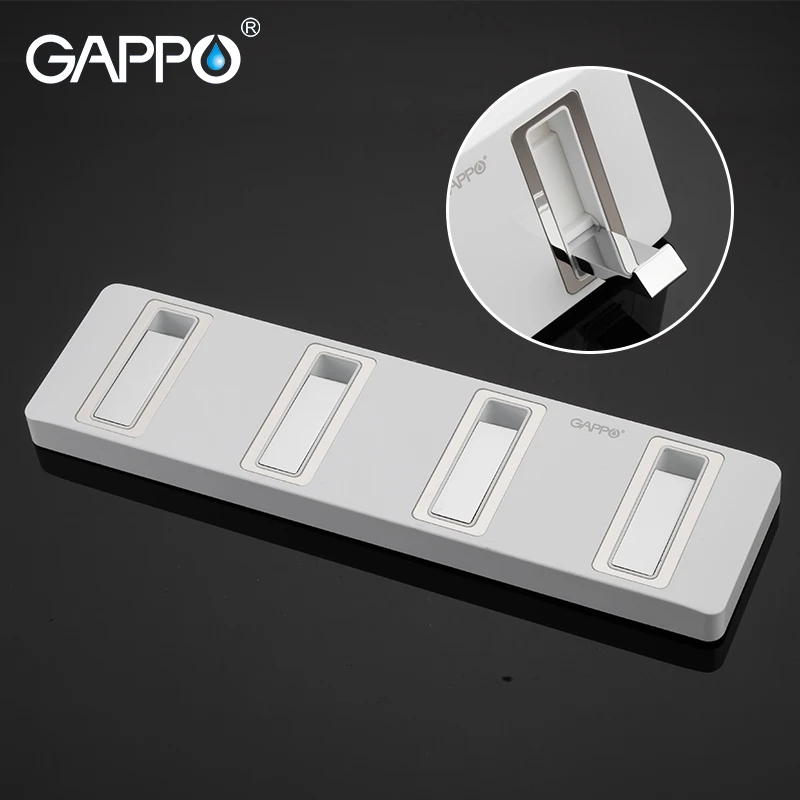 GAPPO رداء السنانير النحاس و ABS الحمام السنانير حمام الأجهزة مجموعات غرفة المعيشة جدار جبل الاكسسوارات حامل الشماعات