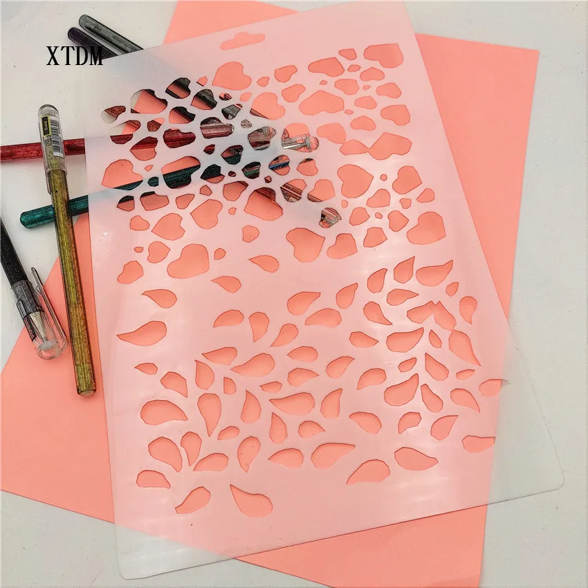 Лист Пластиковая форма Щит DIY торт скрапбук трафареты полые украшения Печать