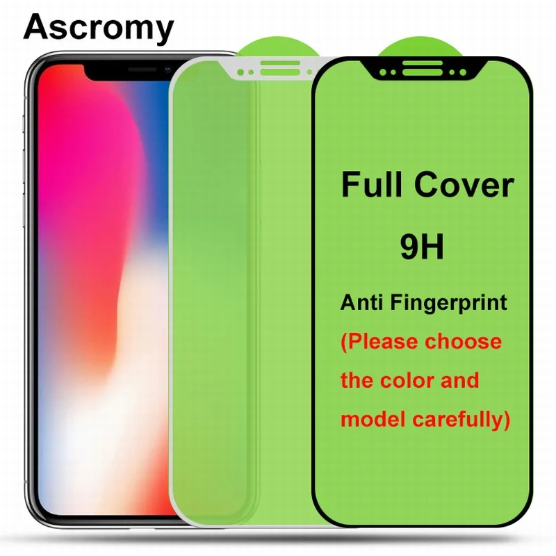 Защитное стекло Ascromy для iPhone X 4d 5D 6D изогнутая 9H пленка 8 Plus 7 6 S 10 3D|tempered glass screen