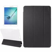 Для Samsung Galaxy Tab S3 9.7 дюймов T820/T825 Зубочистки По Горизонтали Кожи Сальто Case с Держателем & Sleep/Wake-up Func