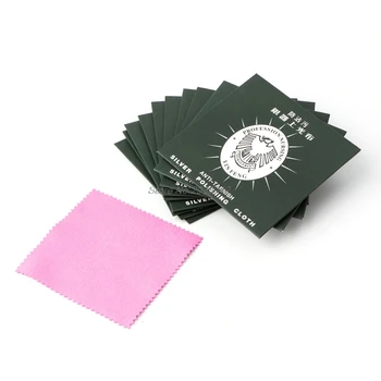 

10Pcs Jewelry Polishing Cloth Cleaning Cloth Tools for Ring Bracelet Necklace Earrings Anti Tarnish