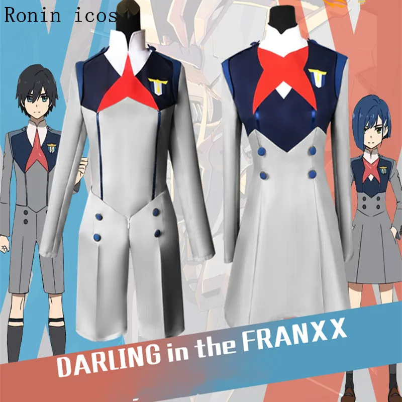 

Japanese Anime DARLING in the FRANXX Cosplay Costume HIRO ICHIGO Zero Two MIKU KOKORO Sets Halloween Outfit School Uniform Suit