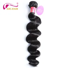 XBL HAIR Loose Wave Malaysian Human Hair Natural Color Remy Hair Weave 1 Bundles 8-28 Inches Can Be Dyed Free Shipping