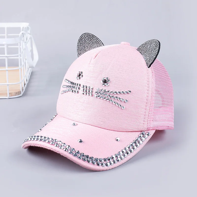 Корейская мода весна и лето Дамы cat кепки-бейсболки с бисером прилив открытый зонт путешествия сетчатый головной убор прилив для женщин шапки кепки
