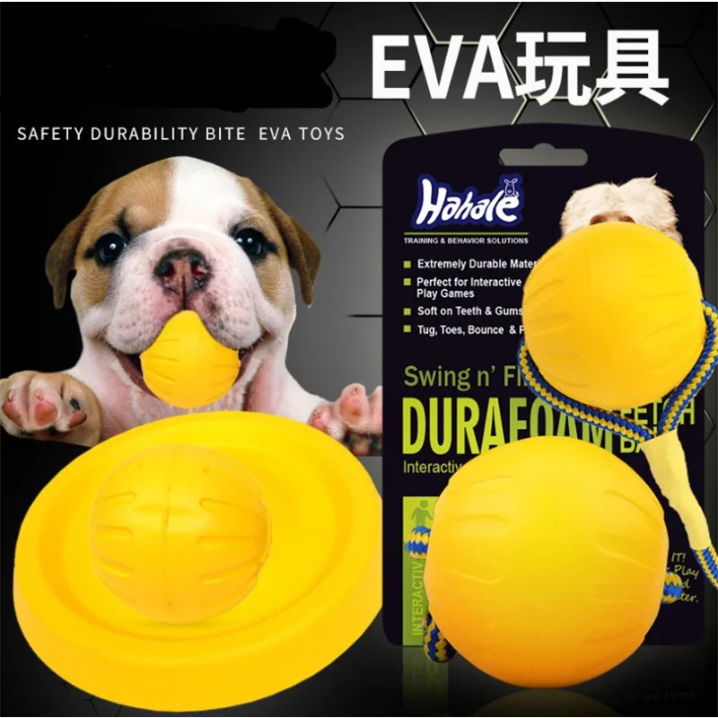 الكلب لعب الكرة مع حبل تحلق أقراص مضغ لعبة الكرة إيفا الحيوانات الأليفة لعبة للكلاب التفاعلية الكرة ل صغيرة كبيرة الكلاب القطط مستلزمات الحي...