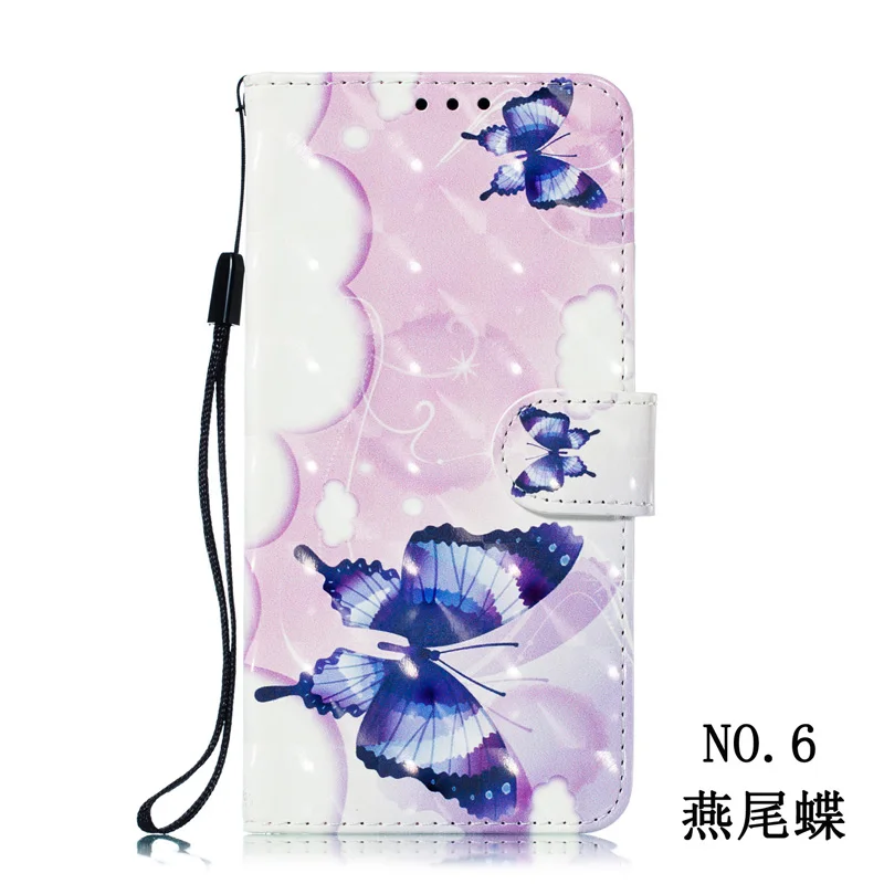 Кожаный чехол для Xiao mi Red mi Note 7, откидная крышка, Xao mi xiomi Red mi Note 7, милый чехол с 3D рисунком и отделением для карт, красный чехол для mi Note7, чехол-бампер s - Цвет: NO.6