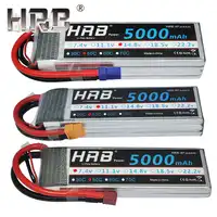 HRB 5000mAh 11.1V Lipo Batterij 14.8V 50C T Deans 7.4V 2S 3S 18.5V 22.2V Voor Vliegtuig Quadrocopter Boot 4WD Auto RC Onderdelen 4S 5S 6S