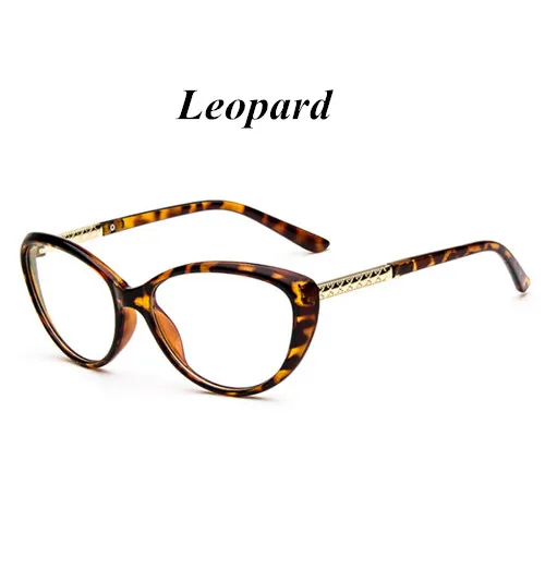 leopard KOTTDO Ретро оправа для очков в стиле кошачьи глаза оптические очки с диоптриями Для мужчин Оправы для очков, прижимная планка Oculos De Grau Feminino Armacao - Цвет оправы: leopard
