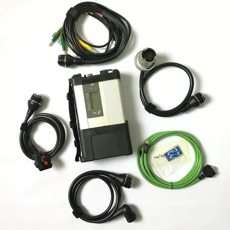 Лучшее Качество MB SD C5 SD Connect компактный 5 звезд диагностики с WI-FI для автомобилей и грузовиков без программного обеспечения HDD - Цвет: Full set