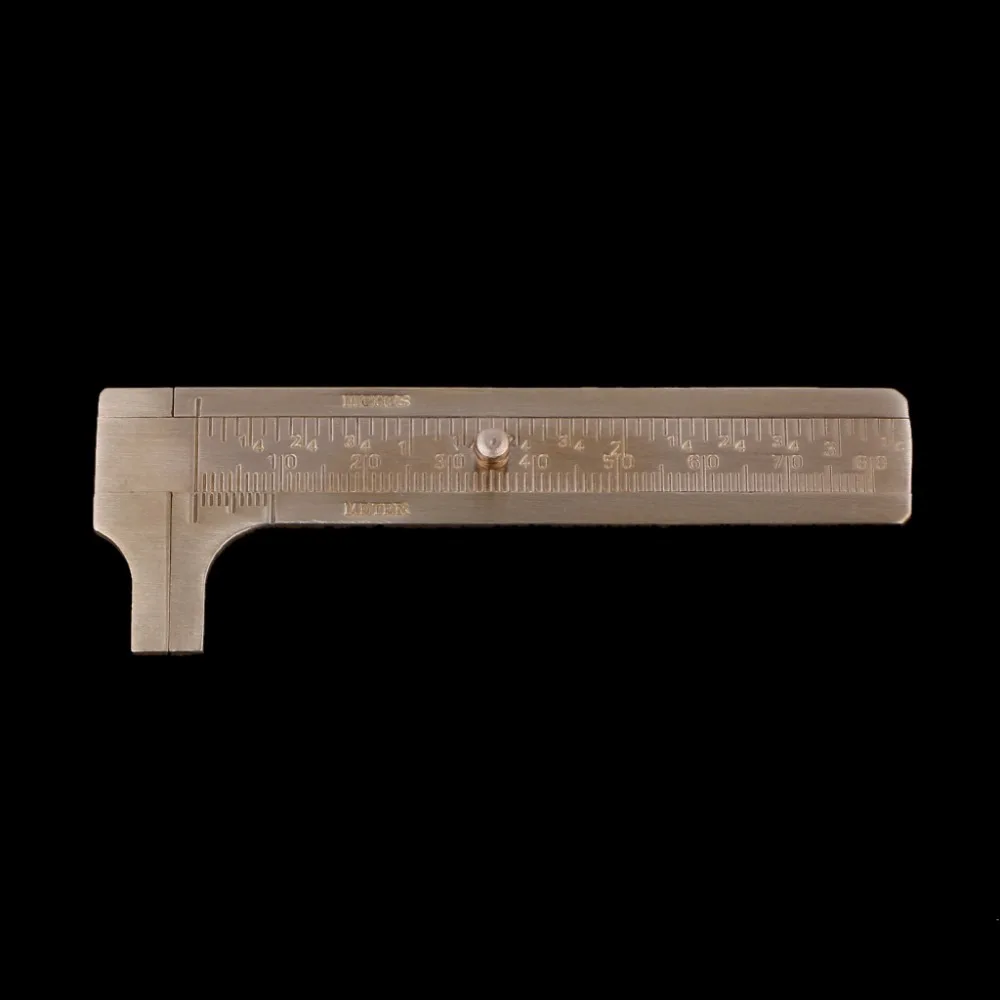 Mini Solid Brass Sliding Gauge Vernier Caliper 80mm 3.15Inch Jewelry Measuring-25 Mini Solid Brass Sliding Gauge Vernier Caliper 80mm 3.15Inch Jewelry Measuring-25