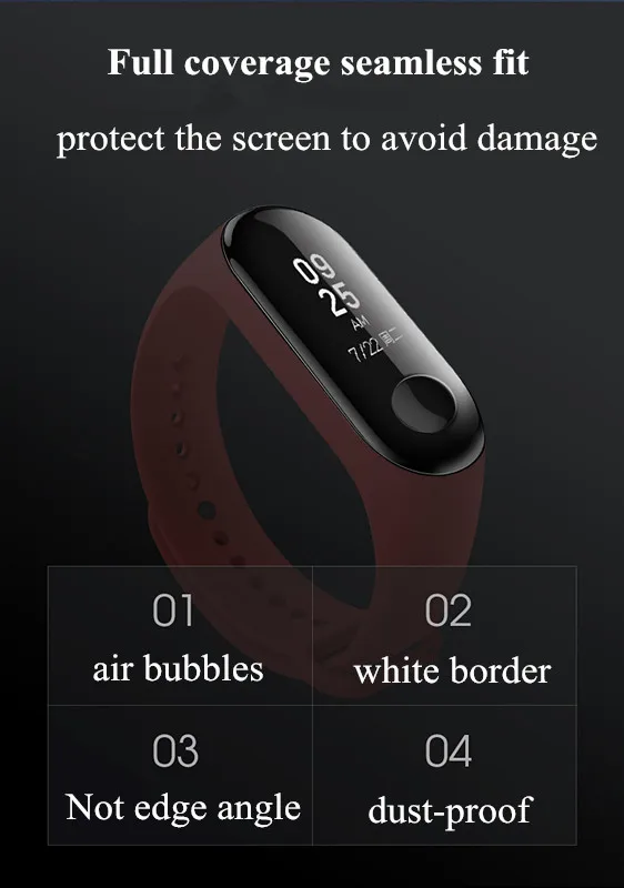 3 шт. защитная пленка mi Band 3 mi Band 3 HD ультра тонкая защитная пленка против царапин для экрана Xiaomi mi Band 3 Band