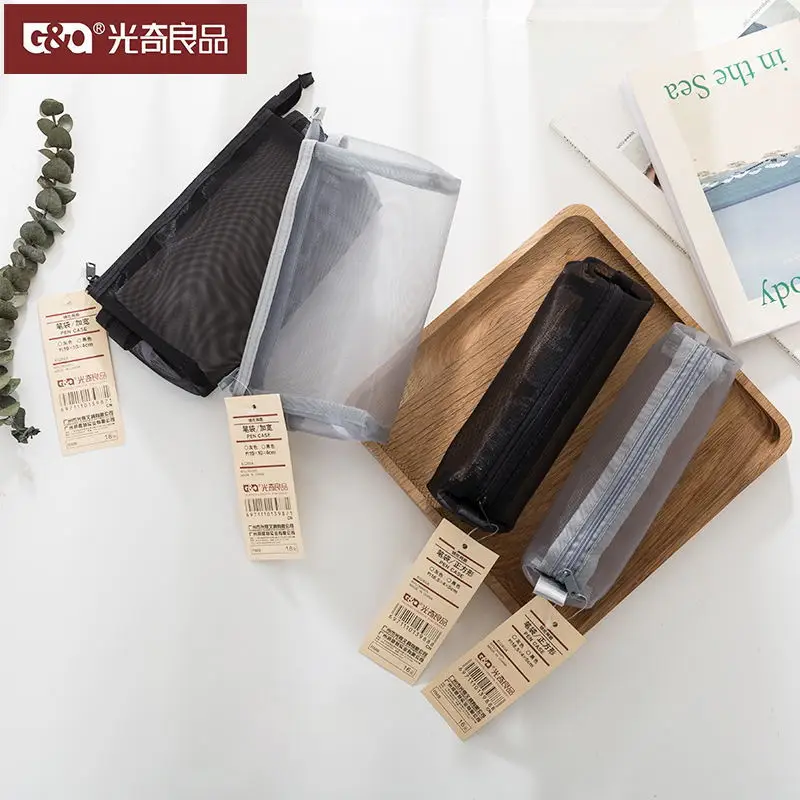 

Transparent Zipper Pencil Case Pencil Bag Portable Nylon Storage Bag Pen Pencil Box Student Supplies School Stationery EQ85A
