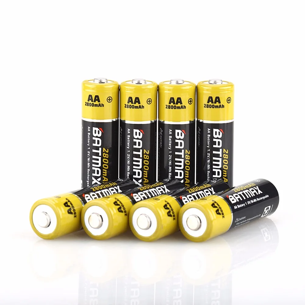 20-Pack высокой емкости 2800mAh AA NiMH перезаряжаемые батареи