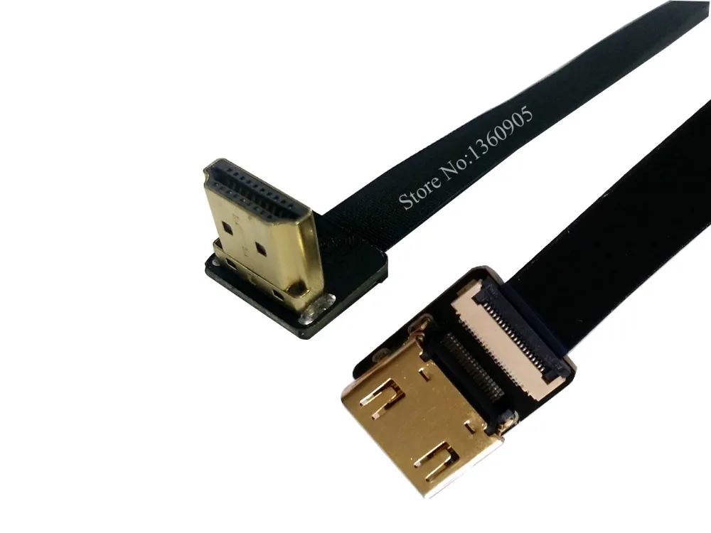 5/10/15/20/30 см ультра тонкий мягкий гибкий HDMI ленты плоский кабель FPV Тип прямой Женский на обоих концах для подключения внешних устройств к Стандартный вверх под углом 90 градусов