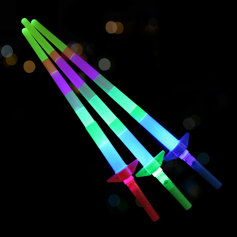 

5pcs / Free Shipping Four telescopic sticks concert activities props bar light stick electronic luminous rod noctilucent toy