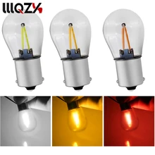 Pcs 1156 BA15S 1 BAU15S Auto Carro LEVOU COB Filamento 2 12 Reversa Estacionamento Cauda Luz Blub Branco Amarelo Vermelho v acessórios Do Carro